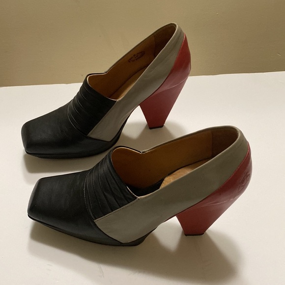 John Fluevog Rare Color Block Leather Shoes. - Picture 2 of 14